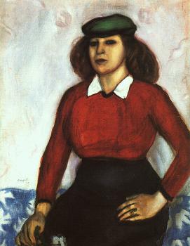 Marc Chagall : Portrait of the Artist's Sister (Aniuta)
